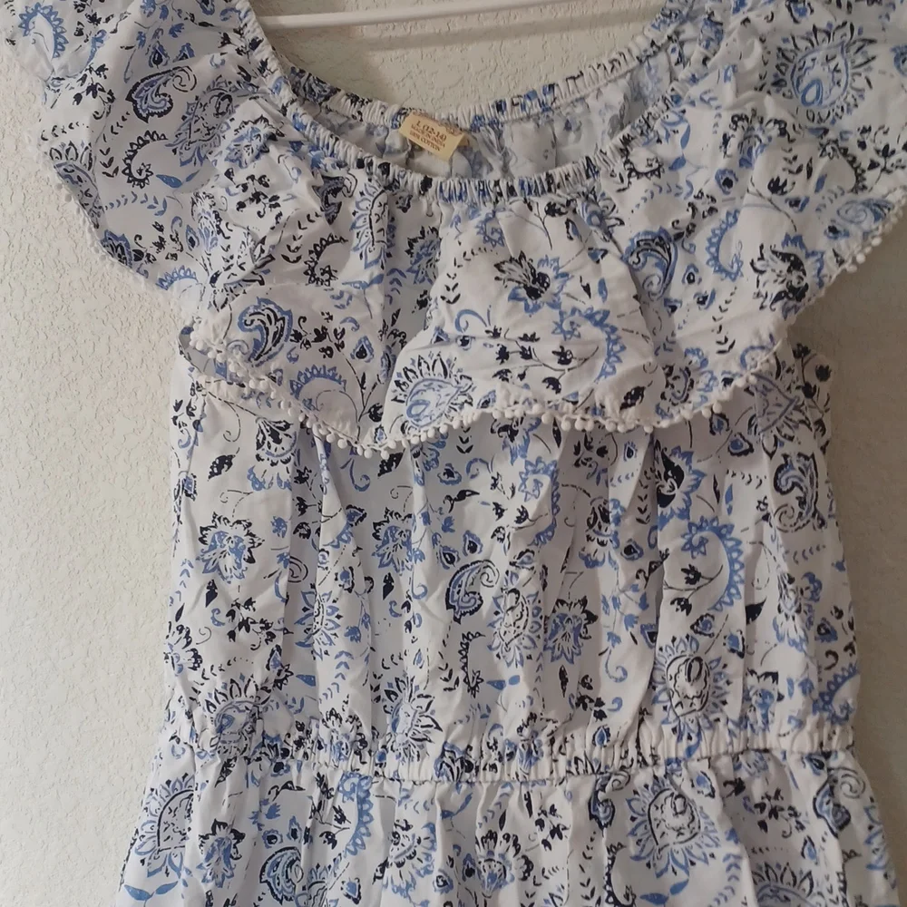 Off the shoulders red white and blue dress size Large - Picture 2 of 5